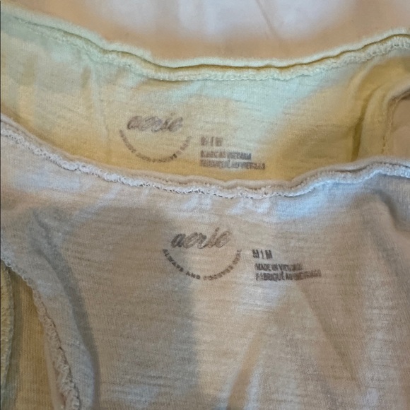 Aerie Flowy Boyfriend Tank Top Bundle - White and Pale Yellow - Picture 7 of 12